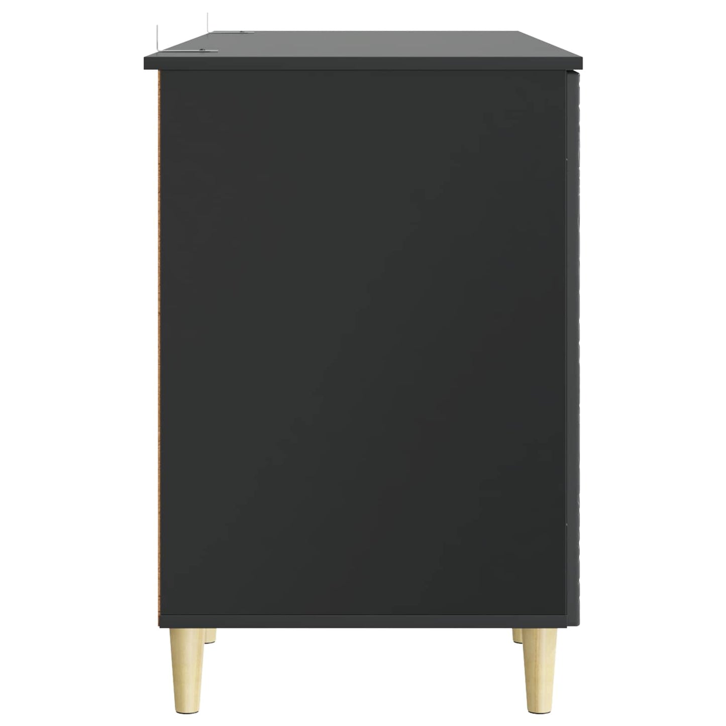Skrivebord Svart Konstruert tre 142,5 x 50 x 75 cm