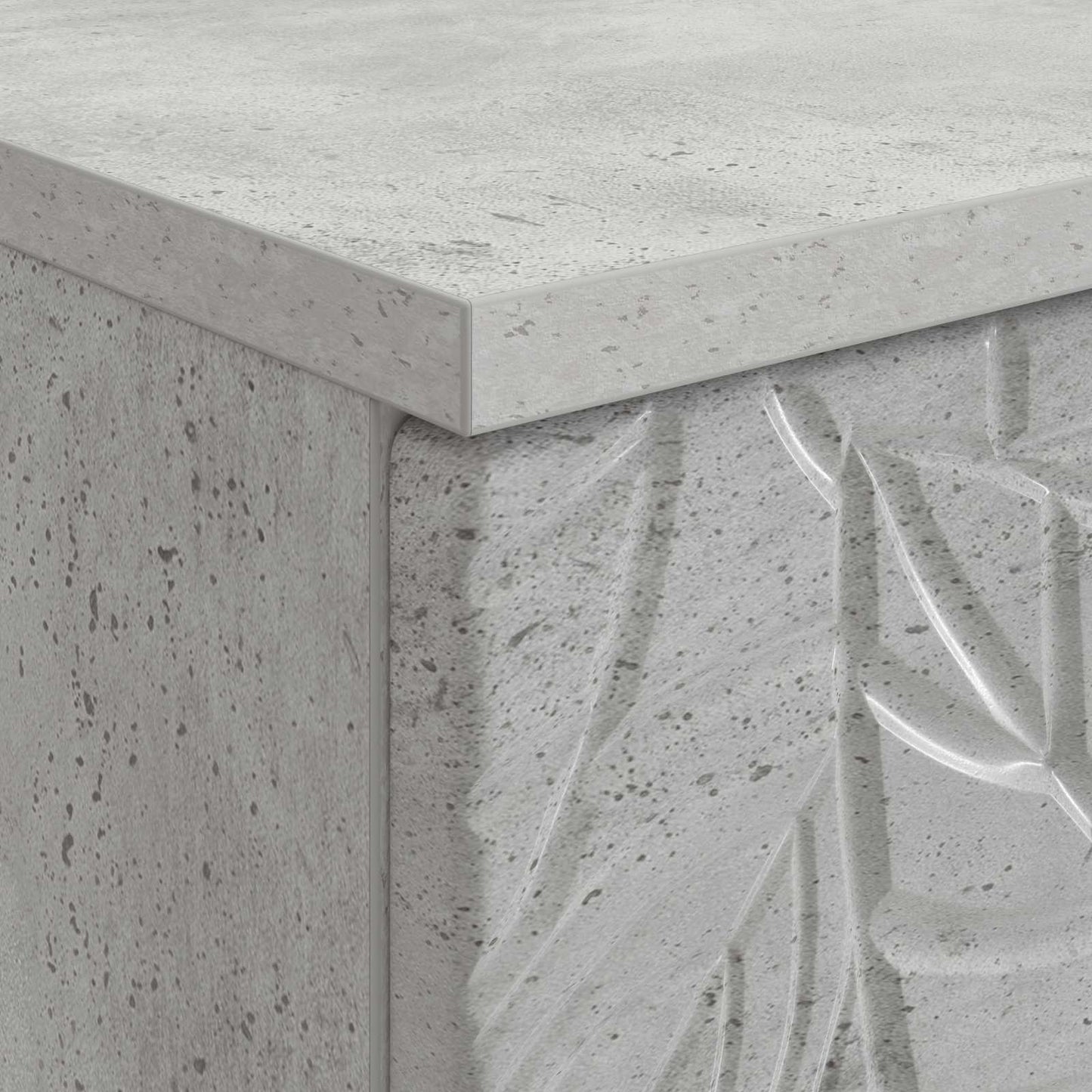 Skrivebord Betonggrå Konstruert tre 142,5 x 50 x 75 cm