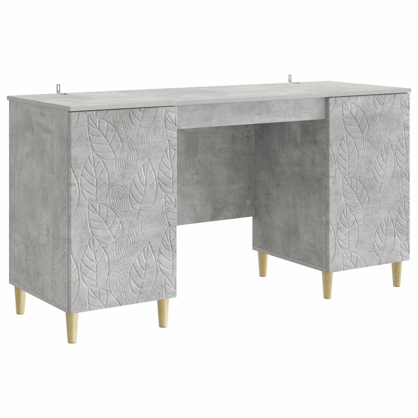 Skrivebord Betonggrå Konstruert tre 142,5 x 50 x 75 cm