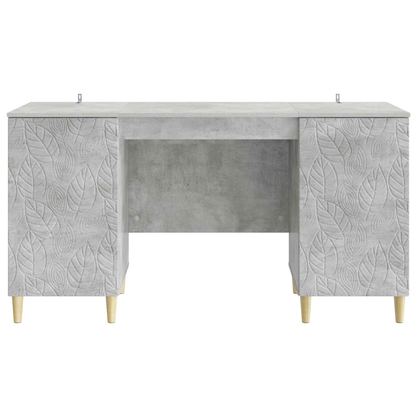 Skrivebord Betonggrå Konstruert tre 142,5 x 50 x 75 cm
