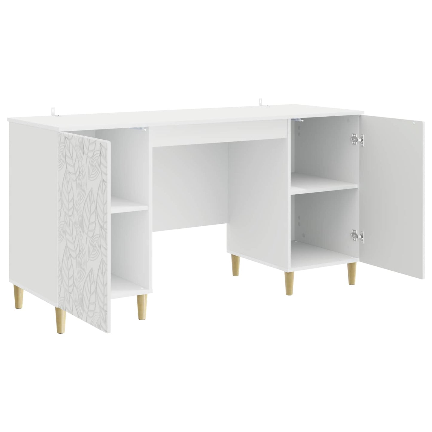 Skrivebord Høgglans hvit Konstruert tre 142,5 x 50 x 75 cm