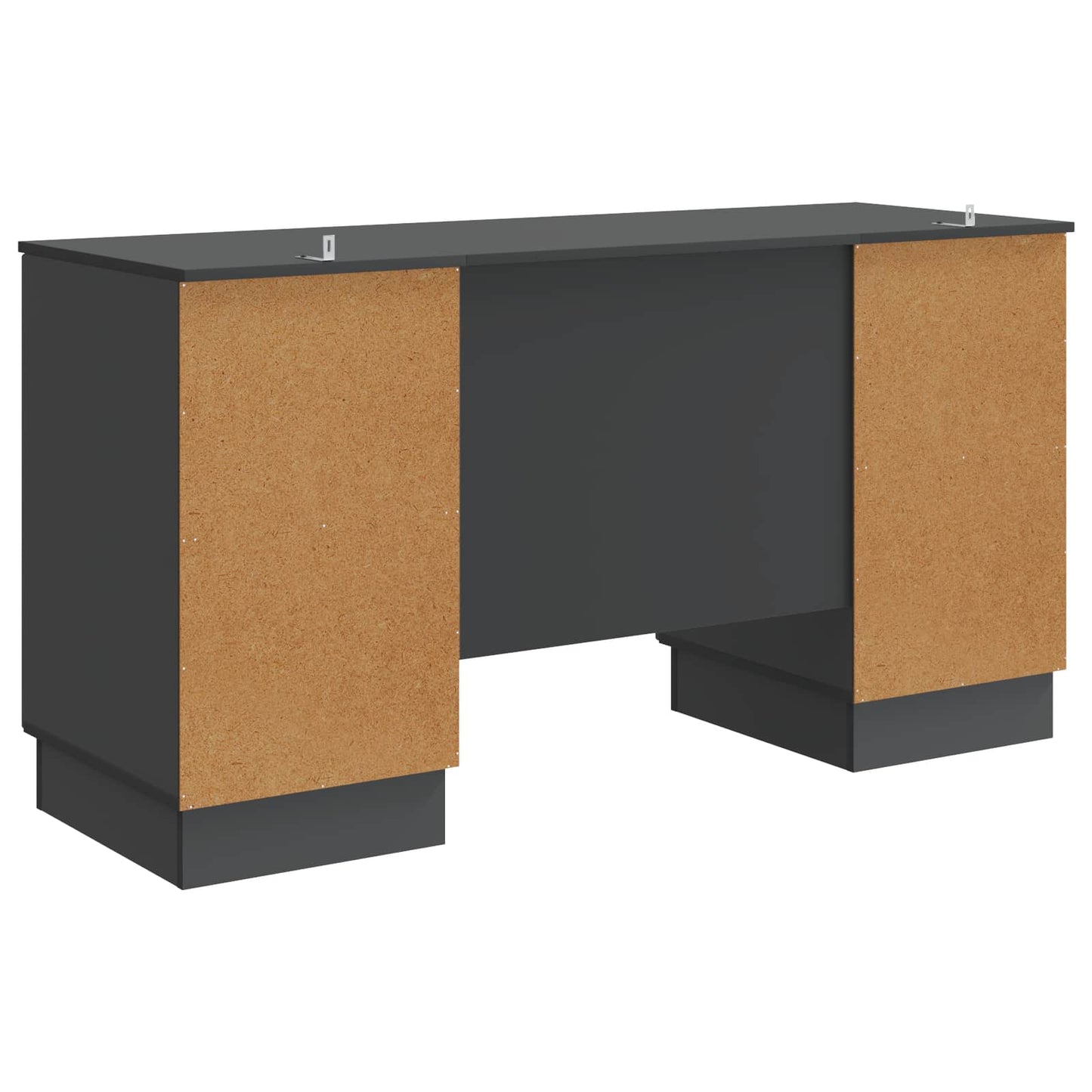 Skrivebord med hylle Svart 142,5 x 50 x 75 cm Konstruert tre