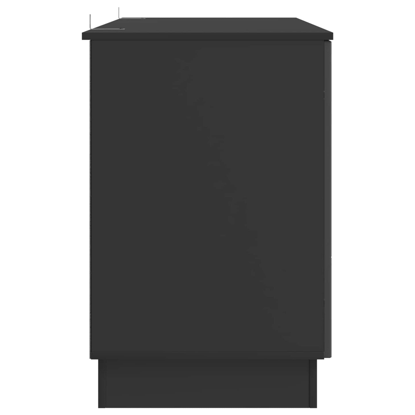 Skrivebord med hylle Svart 142,5 x 50 x 75 cm Konstruert tre