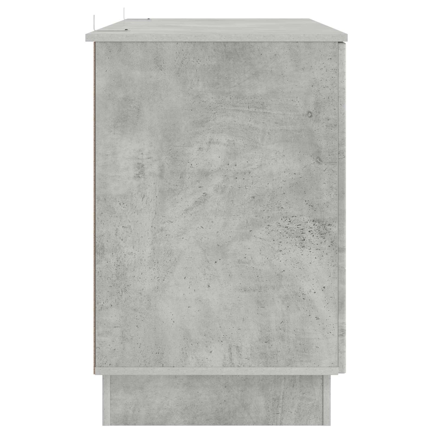 Skrivebord med dør Betonggrå 142,5 x 50 x 75 cm Konstruert tre