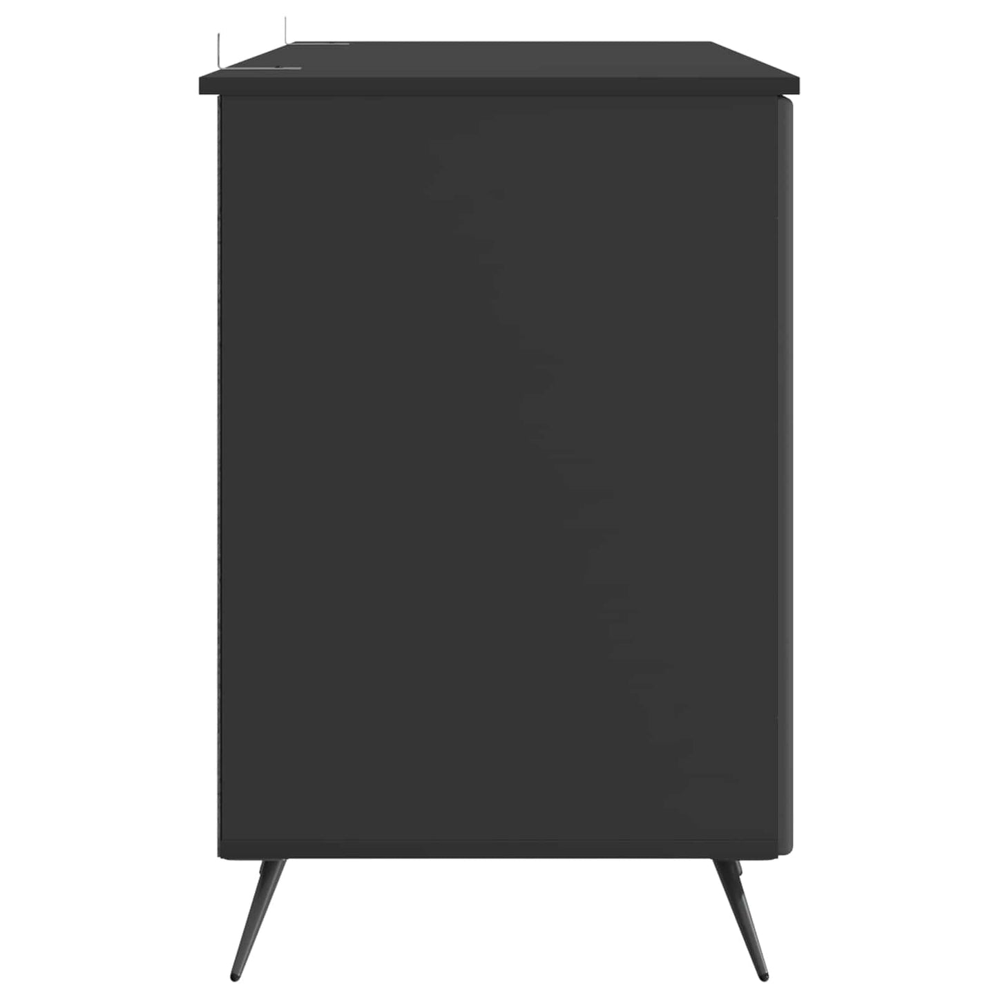 Skrivebord med hylle Svart 142,5 x 50 x 75 cm Konstruert tre