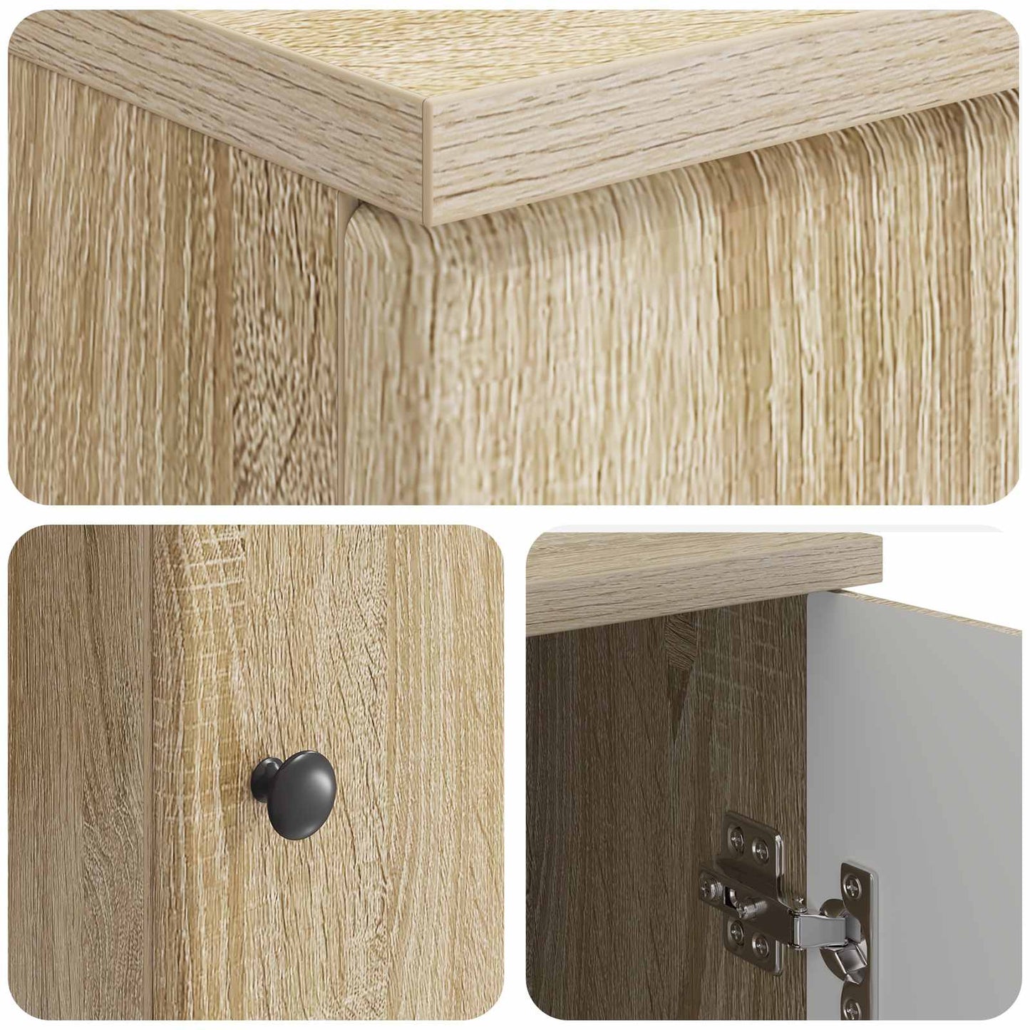 Skrivebord med dør Sonoma eik 142,5 x 50 x 75 cm Konstruert tre