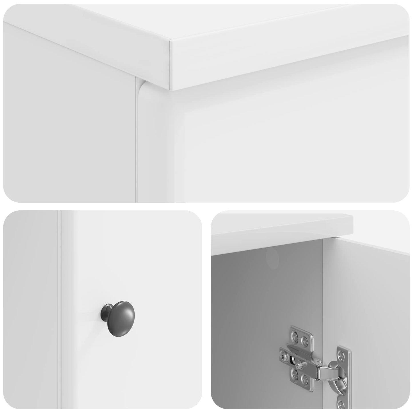 Skrivebord Høgglans hvit 142,5 x 50 x 75 cm Konstruert tre