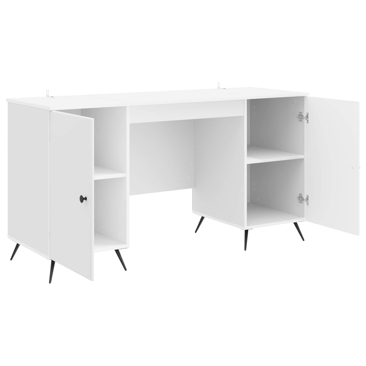 Skrivebord Høgglans hvit 142,5 x 50 x 75 cm Konstruert tre