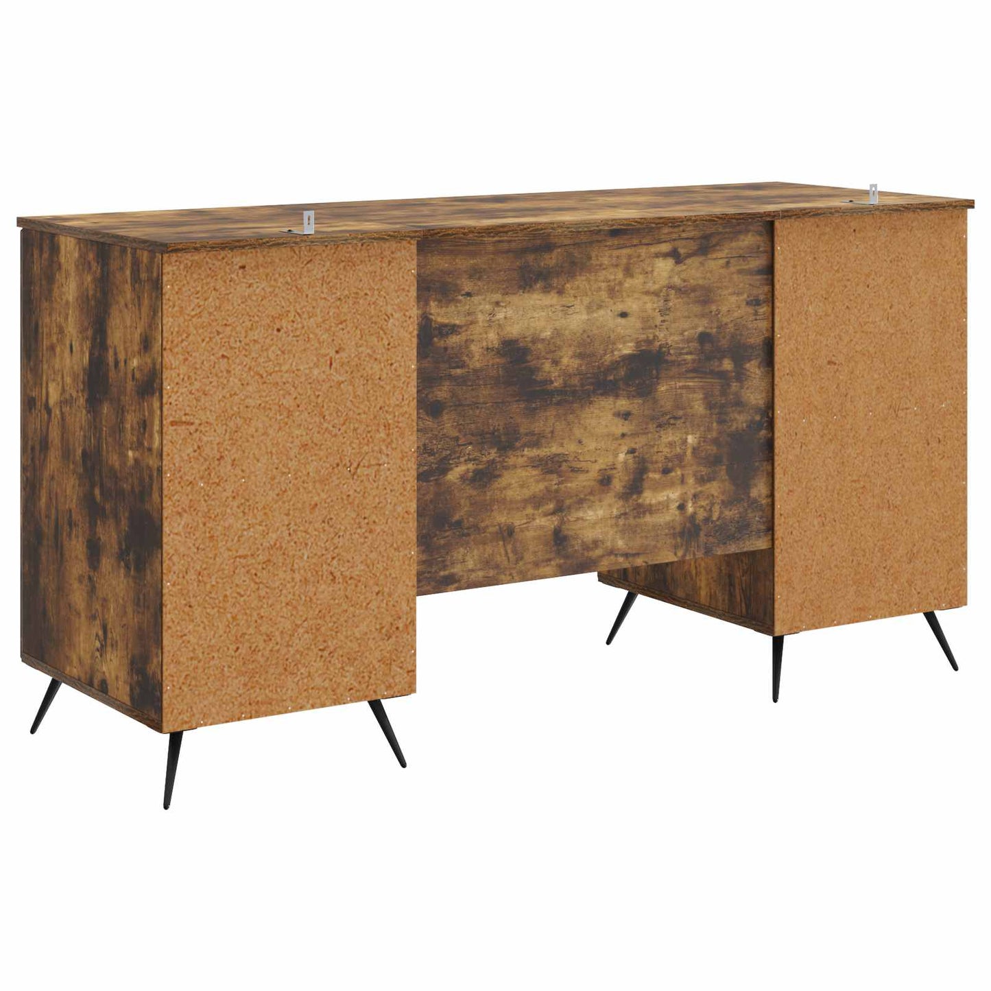 Skrivebord med hylle Røkt Eik 142,5 x 50 x 75 cm Konstruert tre