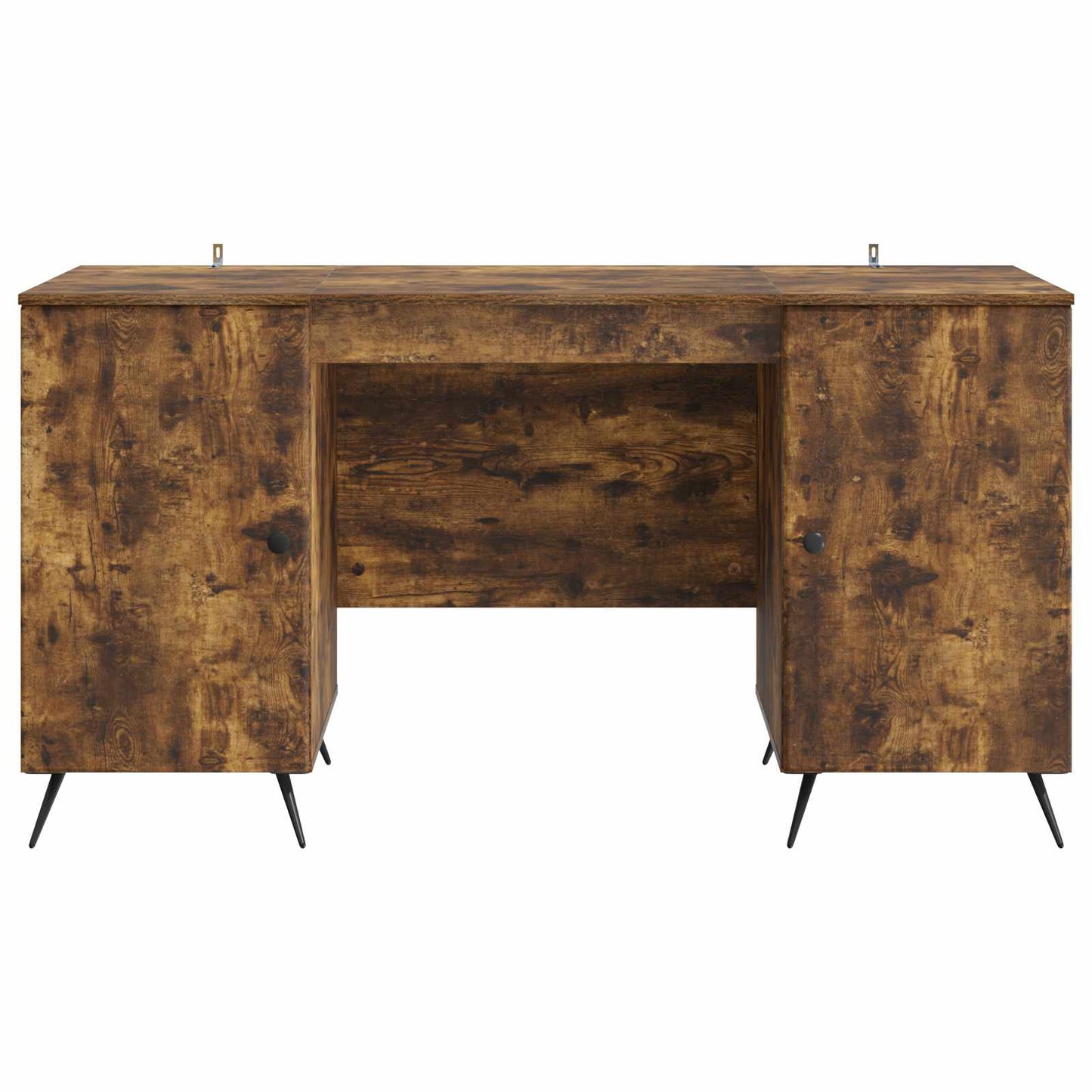 Skrivebord med hylle Røkt Eik 142,5 x 50 x 75 cm Konstruert tre