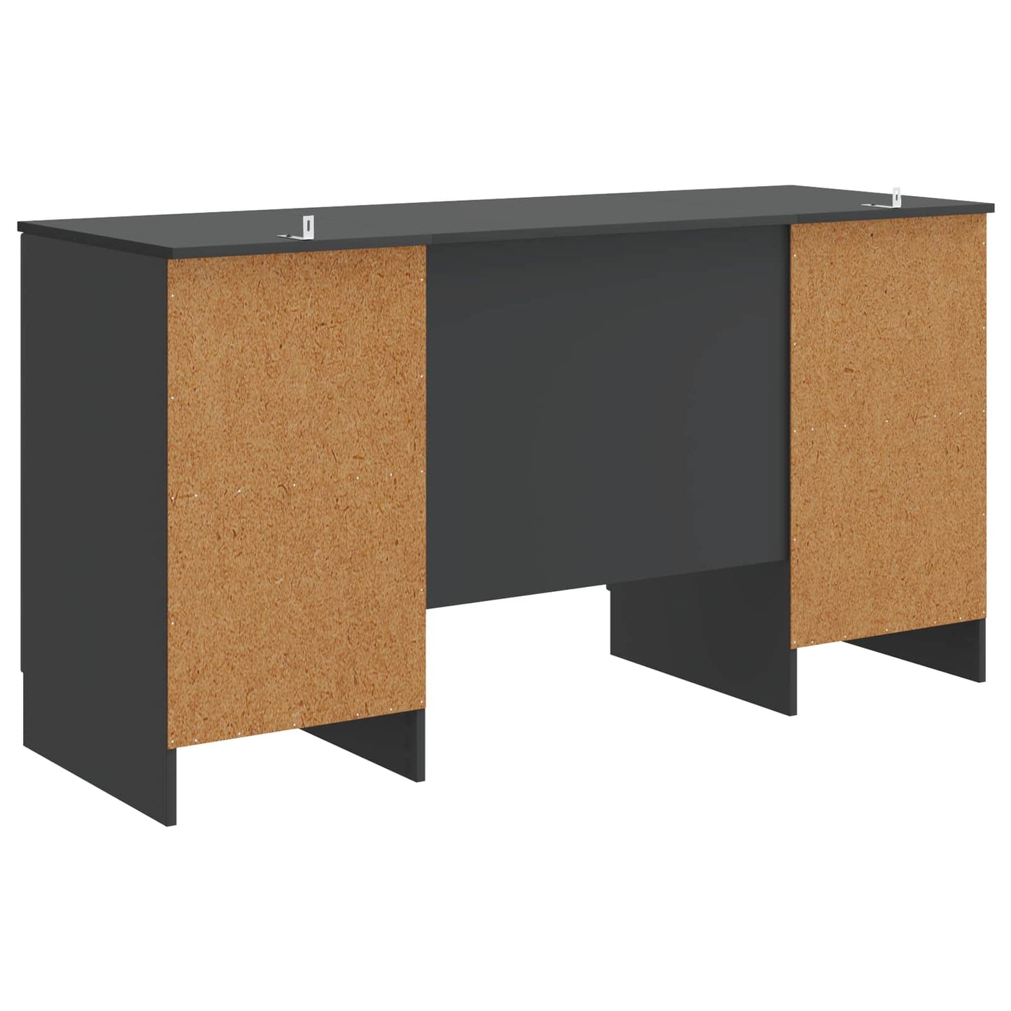 Skrivebord med hylle Svart 142,5 x 50 x 75 cm Konstruert tre