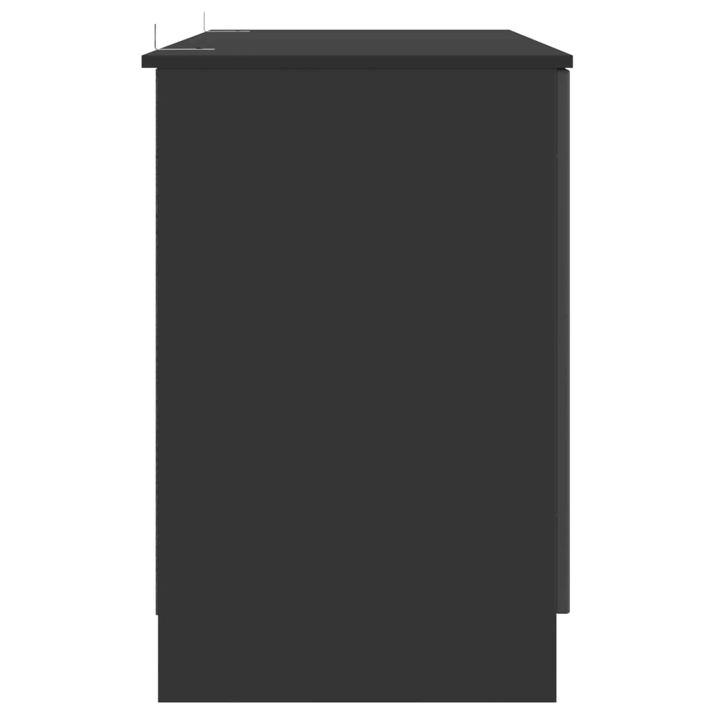 Skrivebord med hylle Svart 142,5 x 50 x 75 cm Konstruert tre