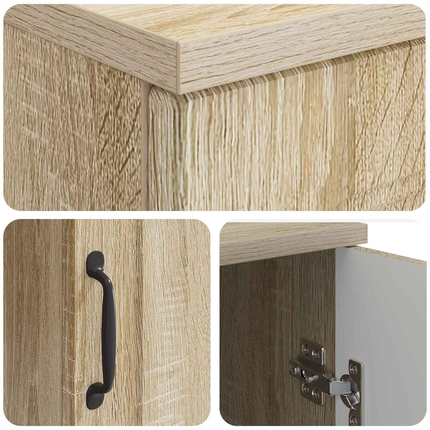 Skrivebord med dør Sonoma eik 142,5 x 50 x 75 cm Konstruert tre