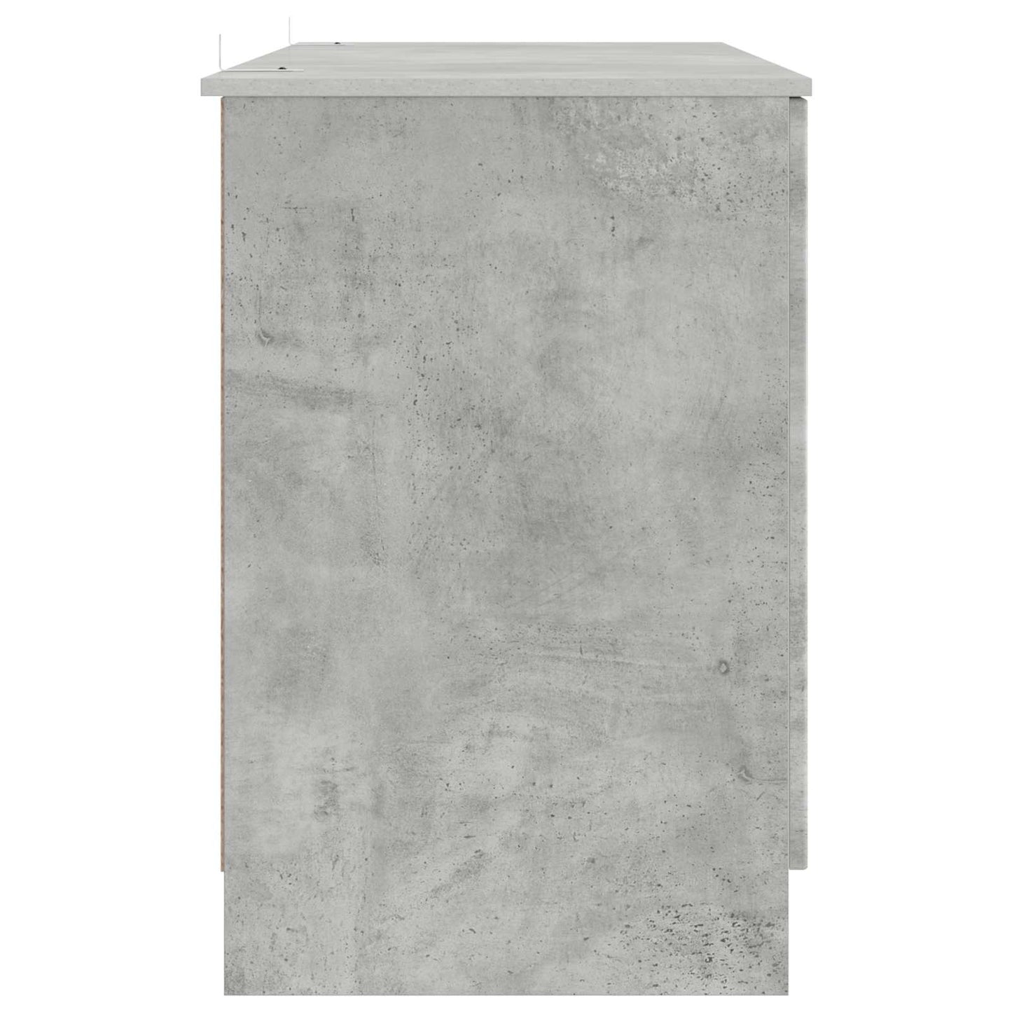 Skrivebord med dør Betonggrå 142,5 x 50 x 75 cm Konstruert tre