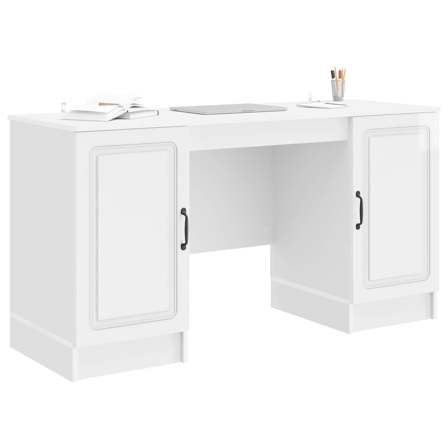 Skrivebord Høgglans hvit 142,5 x 50 x 75 cm Konstruert tre