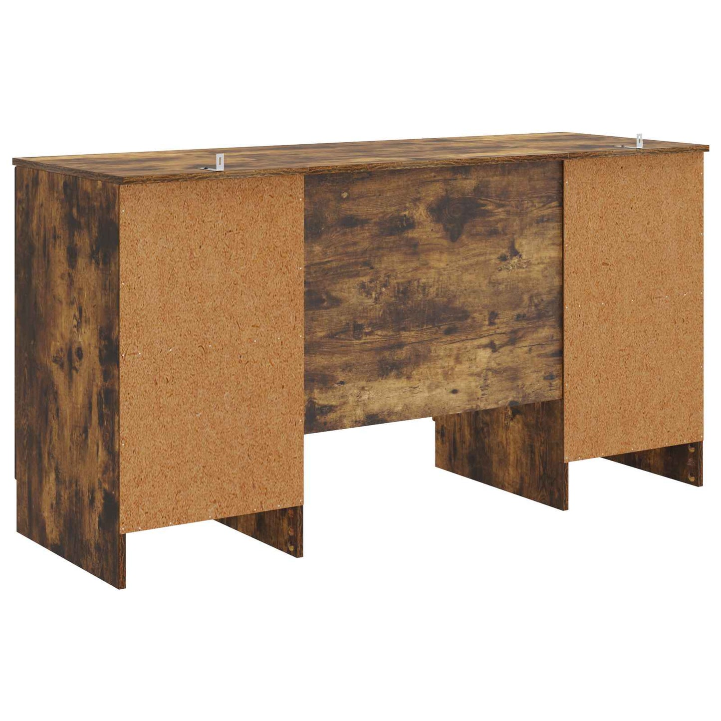 Skrivebord med hylle Røkt Eik 142,5 x 50 x 75 cm Konstruert tre