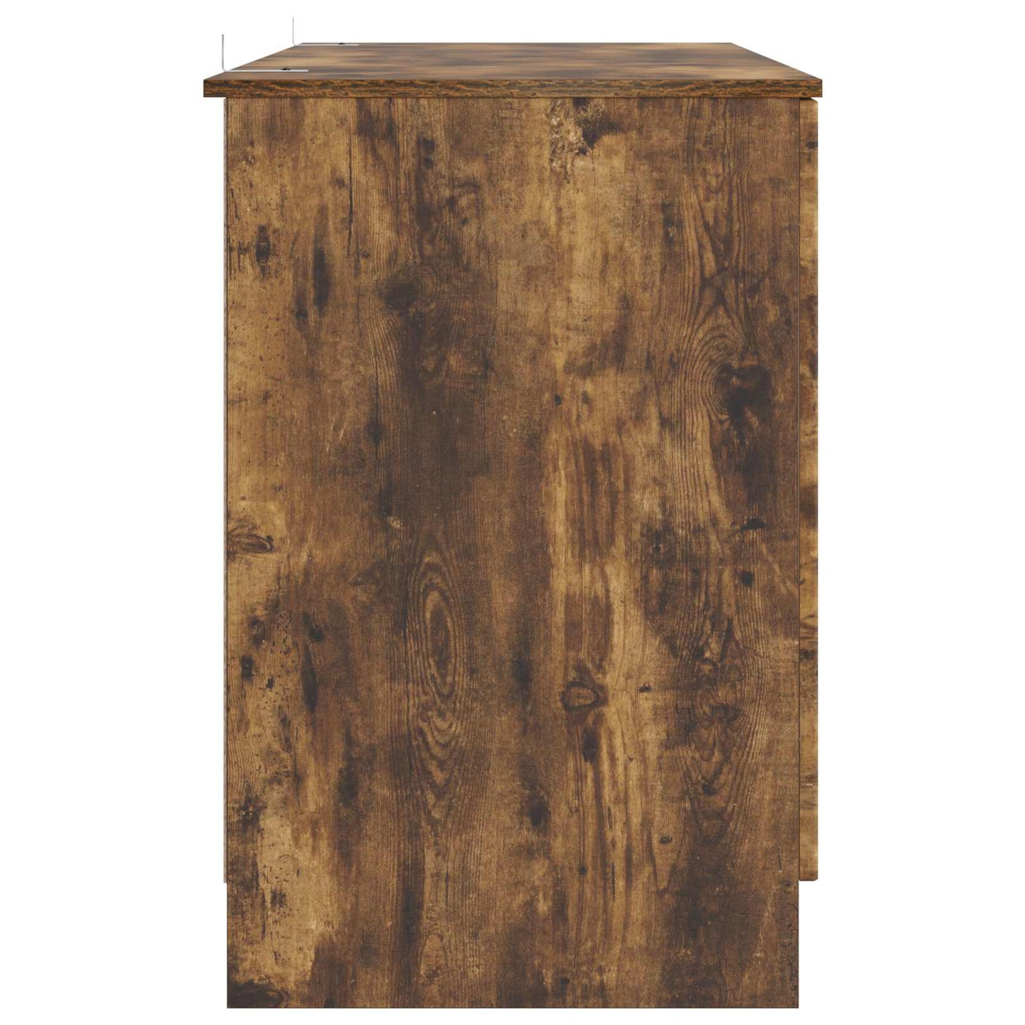 Skrivebord med hylle Røkt Eik 142,5 x 50 x 75 cm Konstruert tre