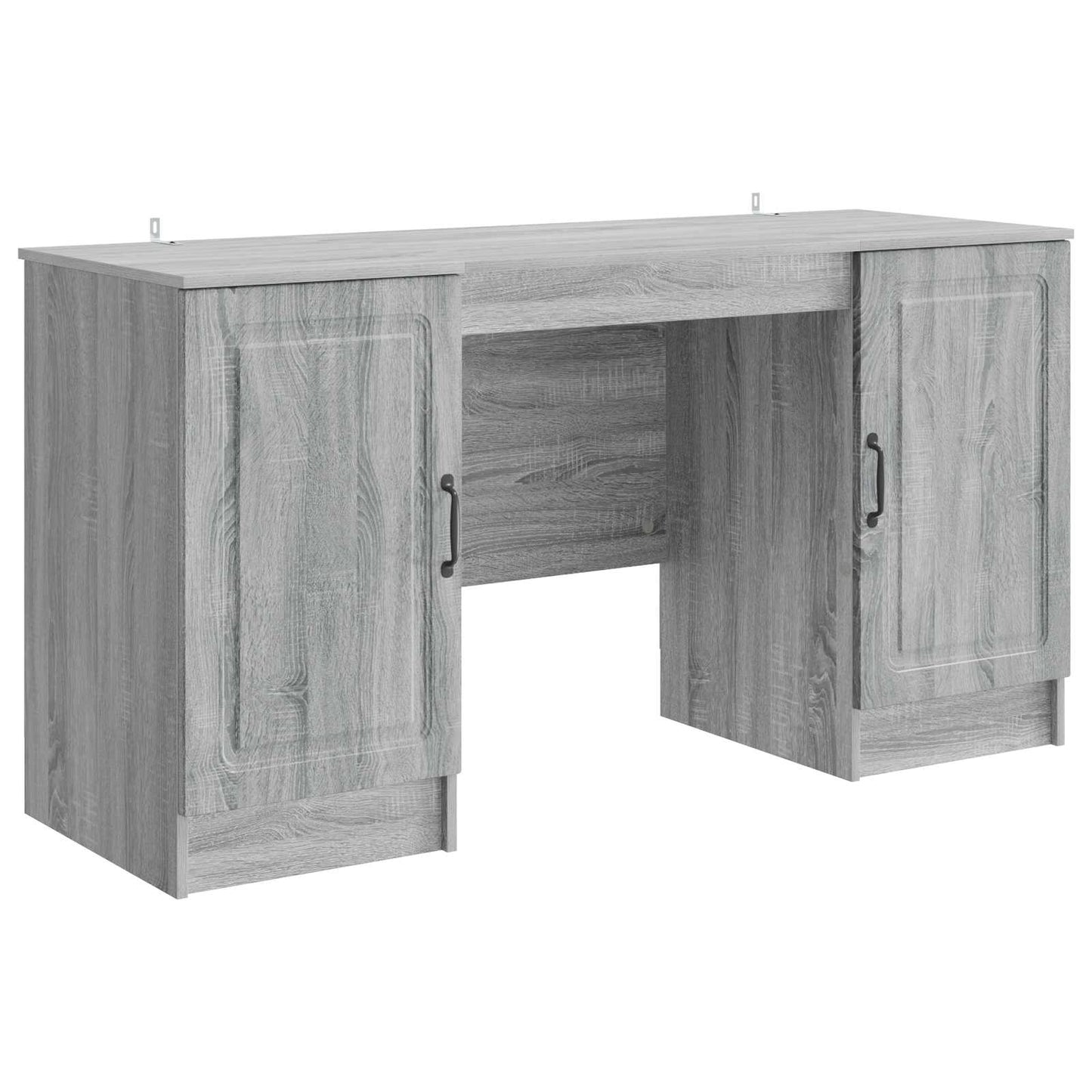 Skrivebord med dør Grå sonoma 142,5 x 50 x 75 cm Konstruert tre
