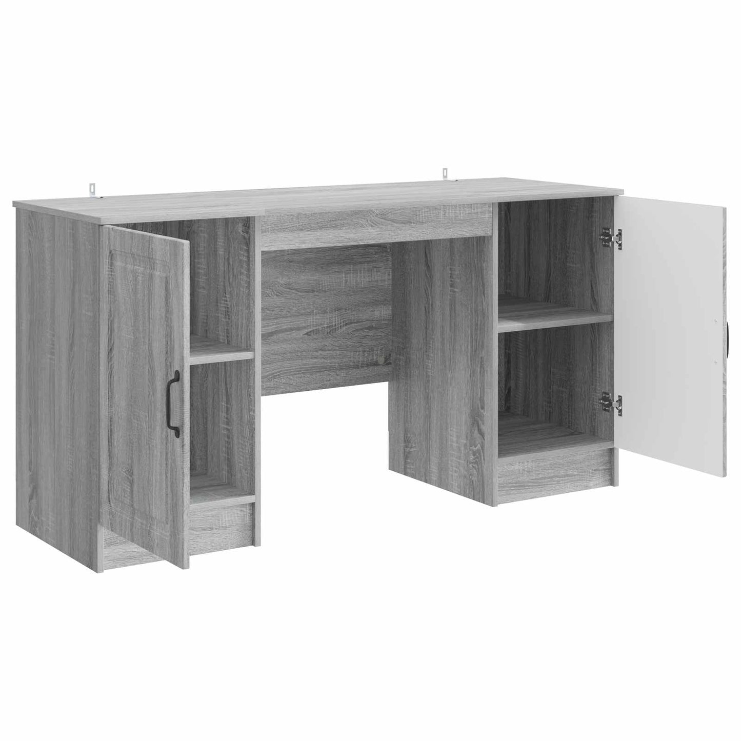 Skrivebord med dør Grå sonoma 142,5 x 50 x 75 cm Konstruert tre
