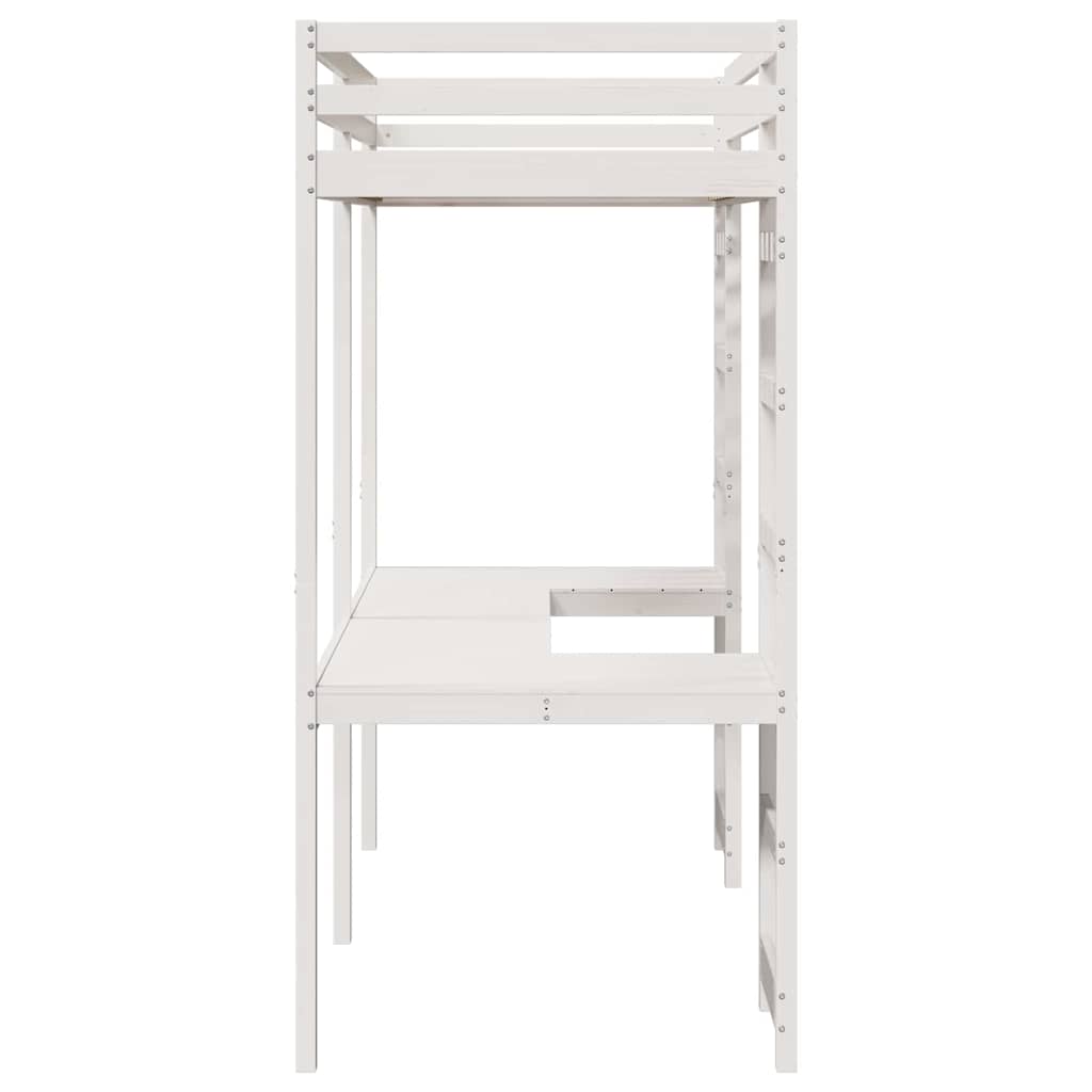 Hemsengeramme Hvit 75 x 190 cm Massiv furu