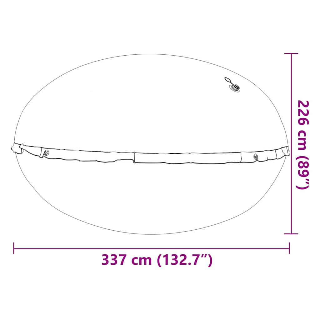 Vinterbassengpute Blå Ø 310 x 180 cm PVC