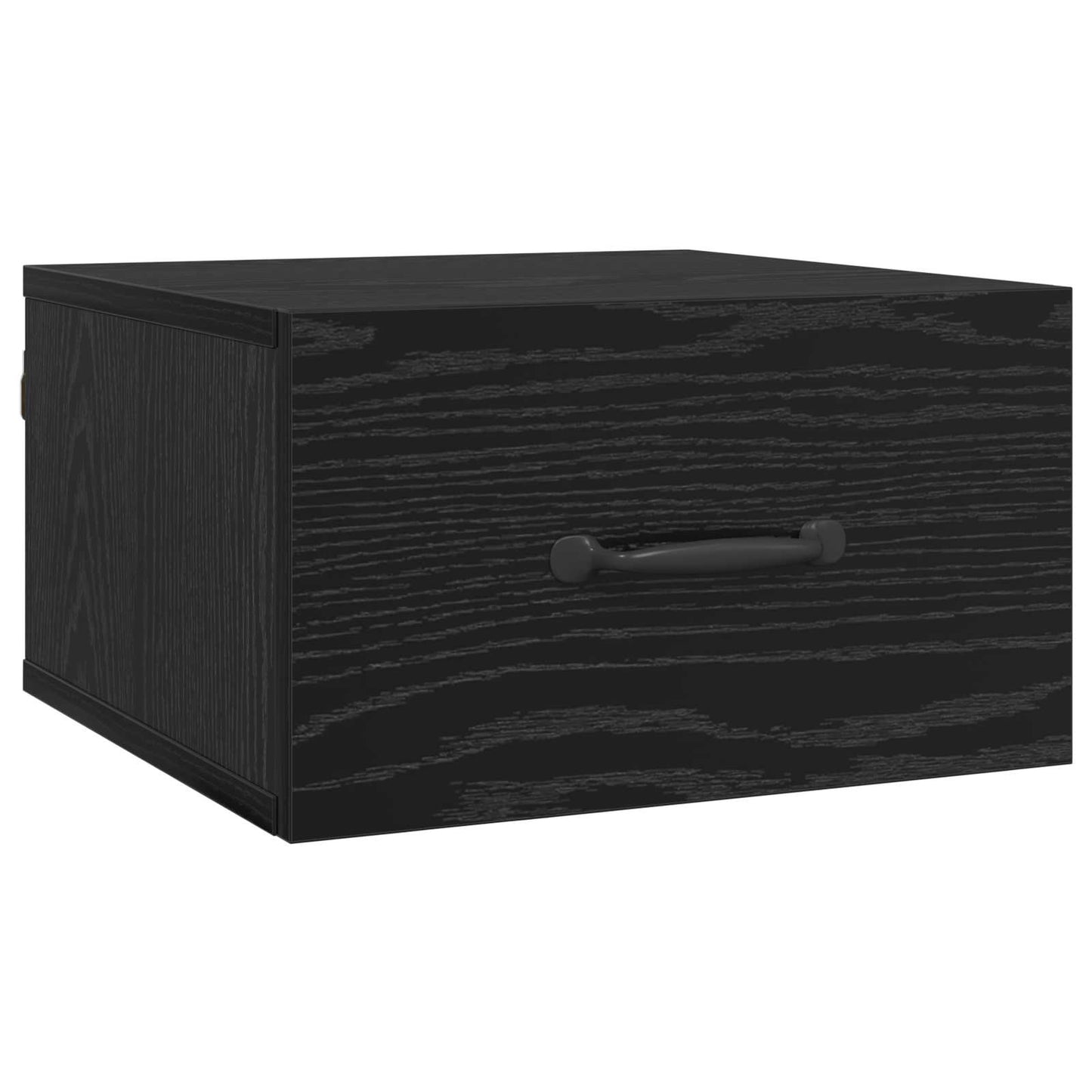 Nattbordskap med skuff Svart Eik 35 x 35 x 20 cm Konstruert tre