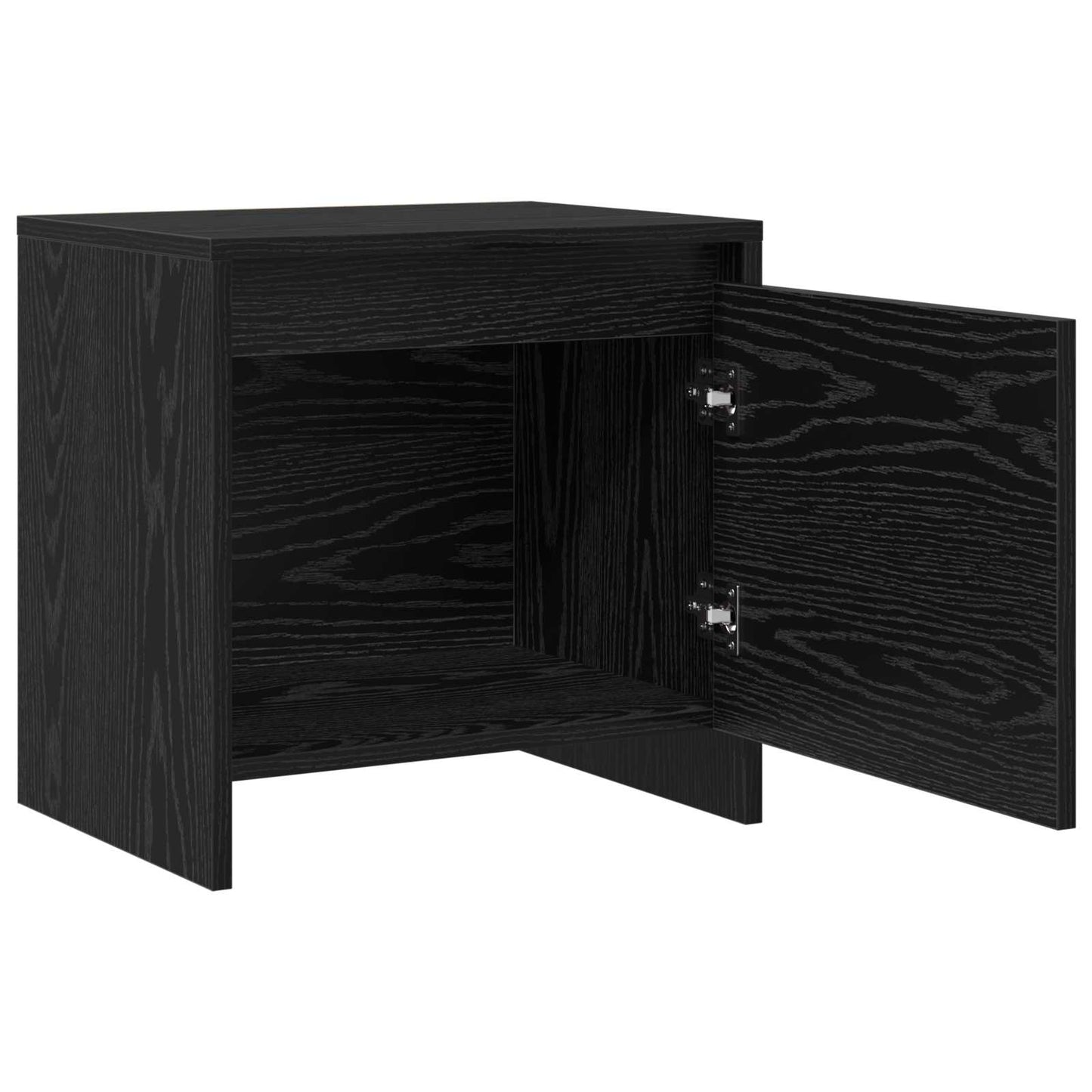 Nattbordskap Svart Eik 45 x 34 x 44,5 cm Konstruert tre