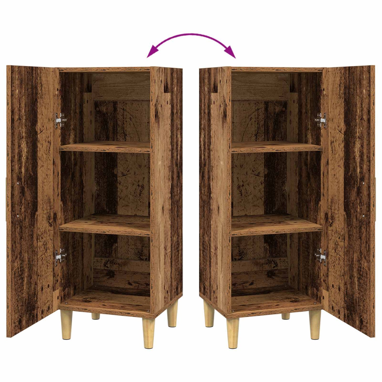 Serviesskap Gamle tre 34,5 x 34 x 90 cm Konstruert tre