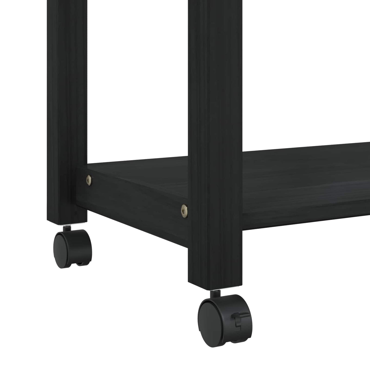 Kjøkkenvogn MONZA Svart 60 x 40 x 88,5 cm Massiv furu
