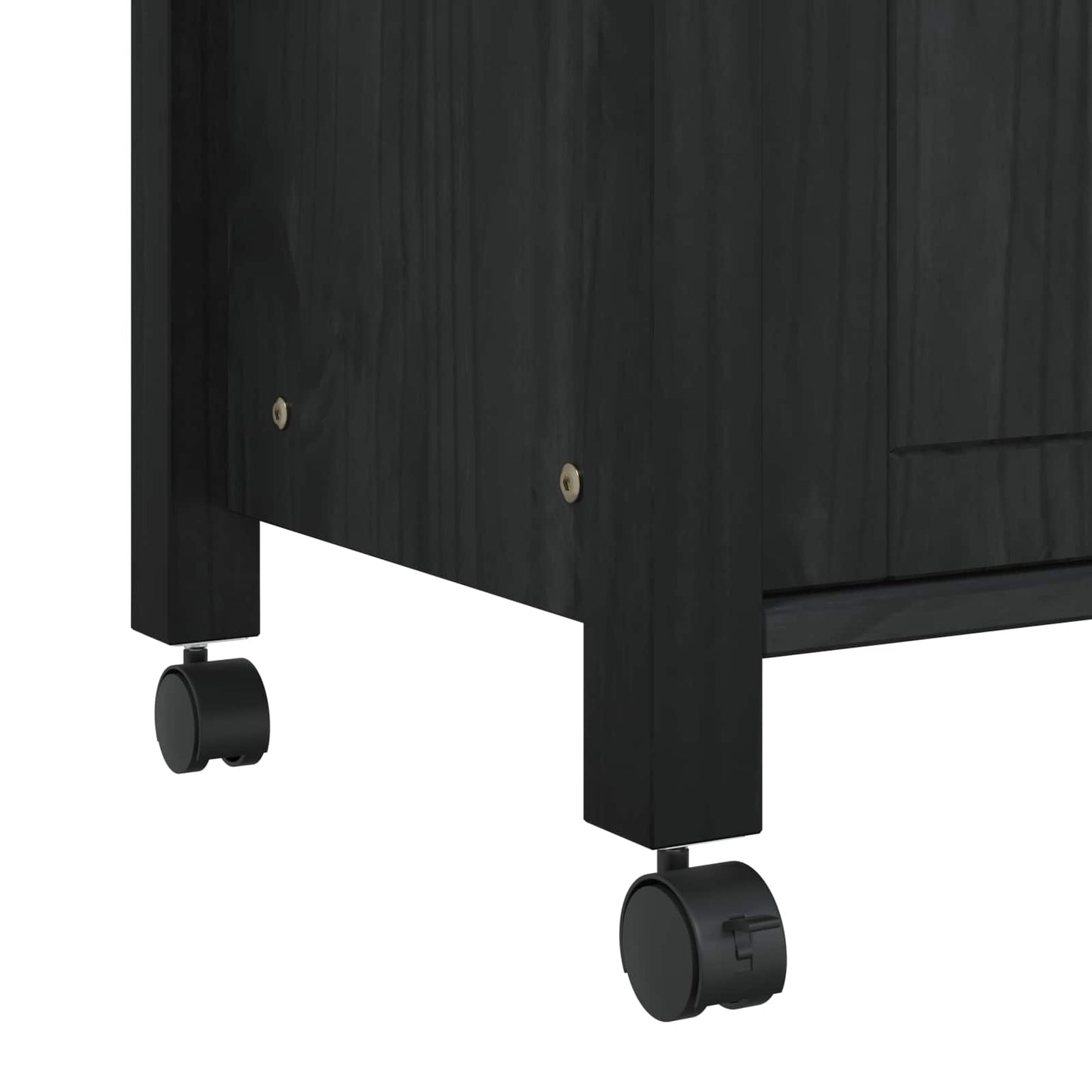 Kjøkkenvogn MONZA Svart 60 x 40 x 88,5 cm Massiv furu