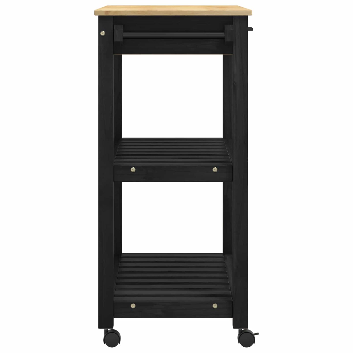 Kjøkkenvogn MONZA Svart 84 x 40 x 88,5 cm Massiv furu