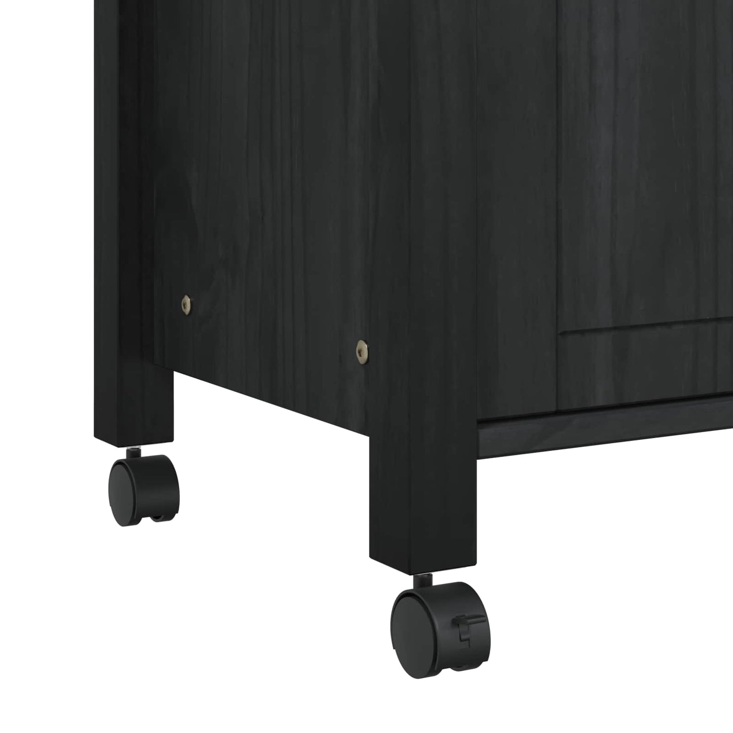 Kjøkkenvogn MONZA Svart 84 x 40 x 88,5 cm Massiv furu