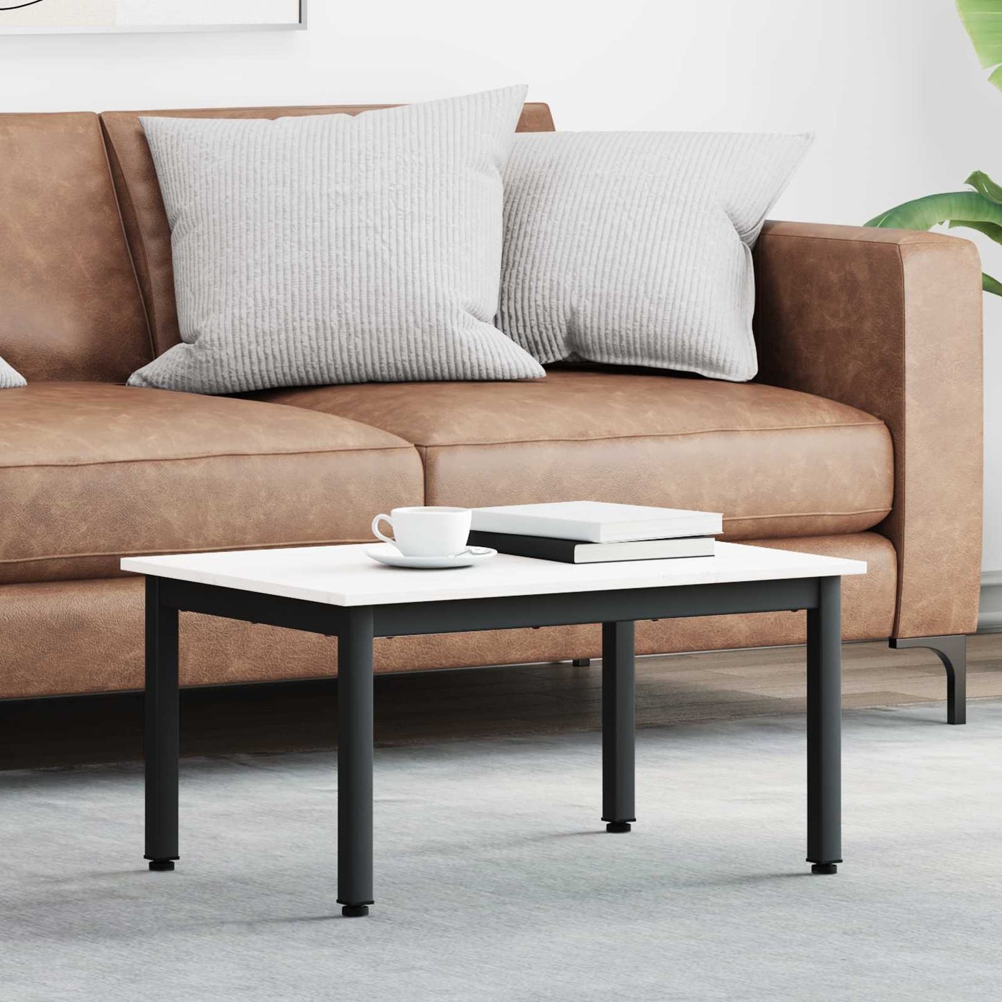 Kaffebord Hvit 70 x 50 x 36 cm Massiv furu