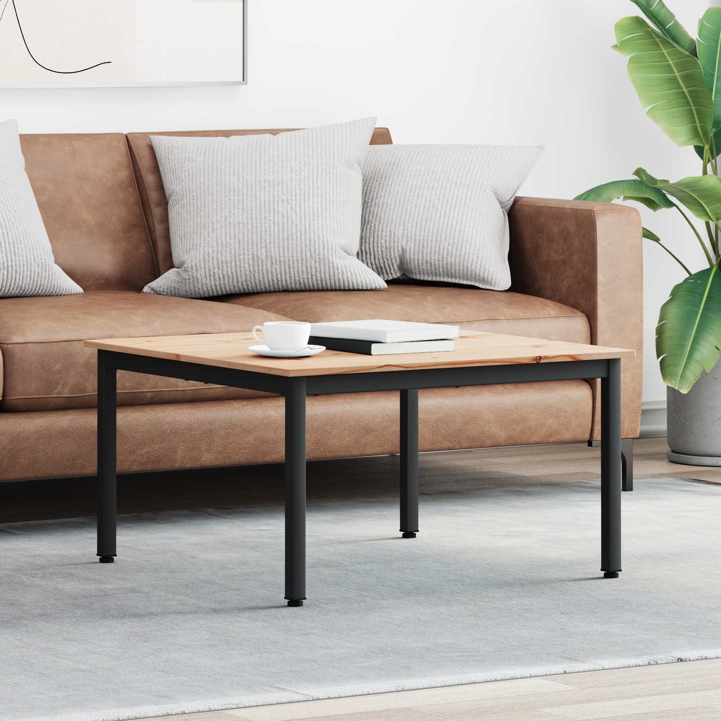 Kaffebord Naturlig 80 x 80 x 45 cm Massiv furu