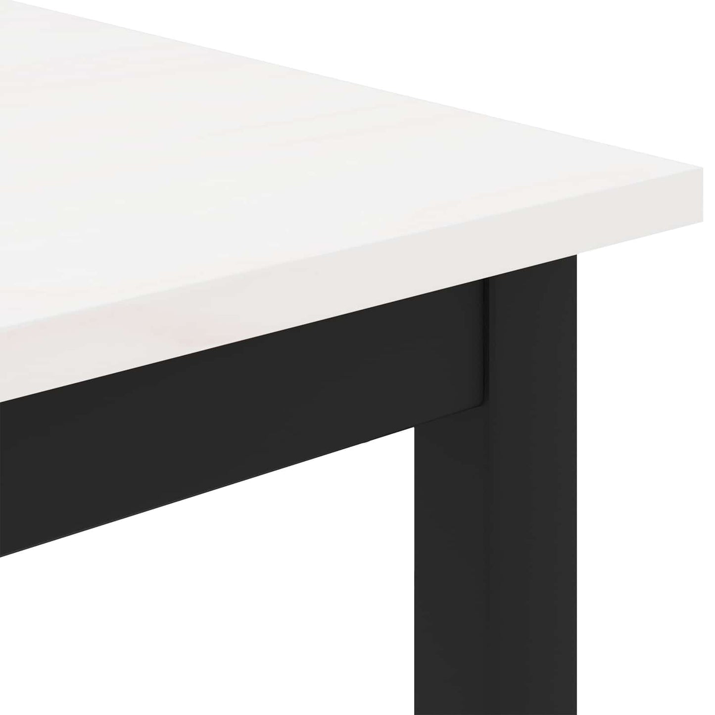 Kaffebord Hvit 80 x 80 x 45 cm Massiv furu
