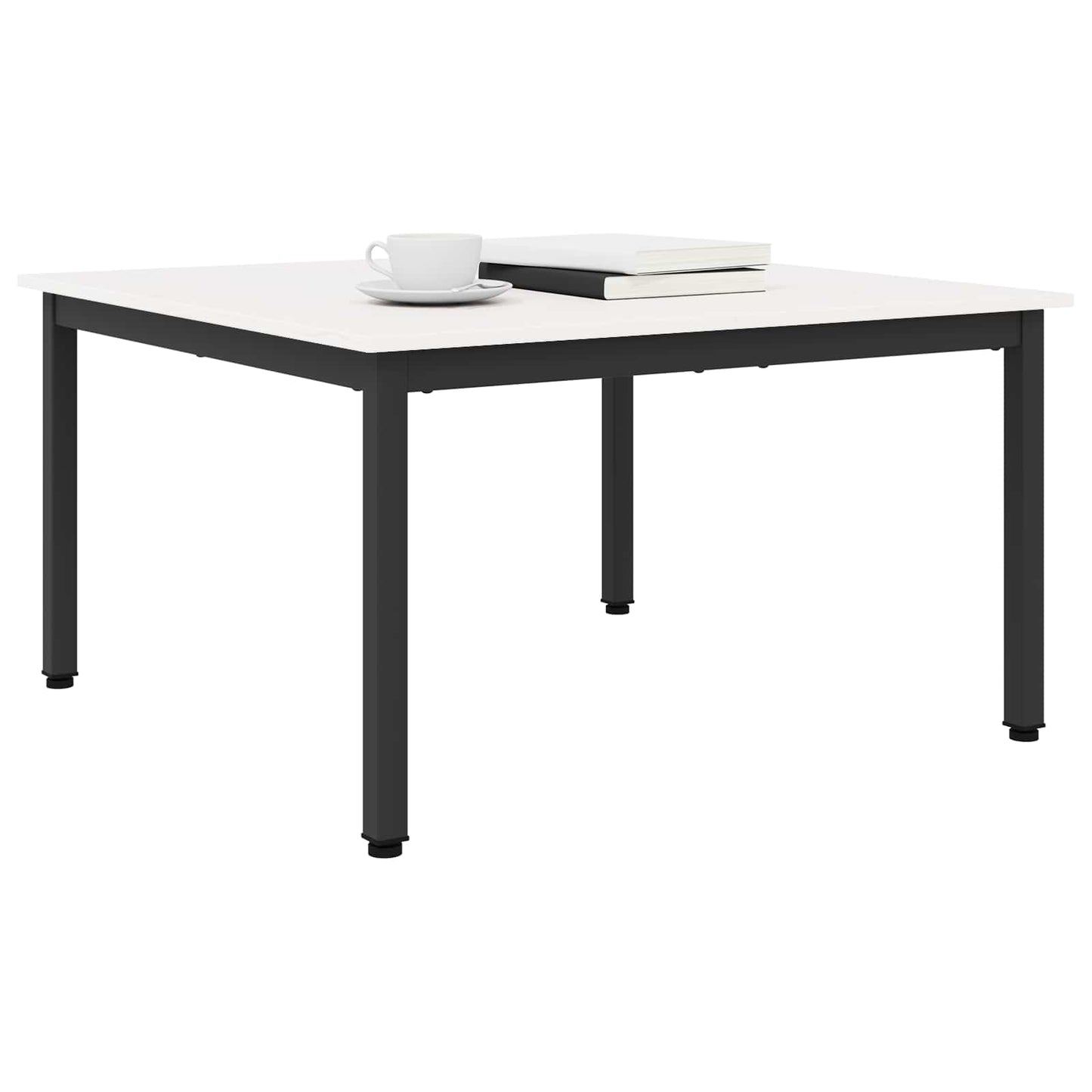 Kaffebord Hvit 80 x 80 x 45 cm Massiv furu