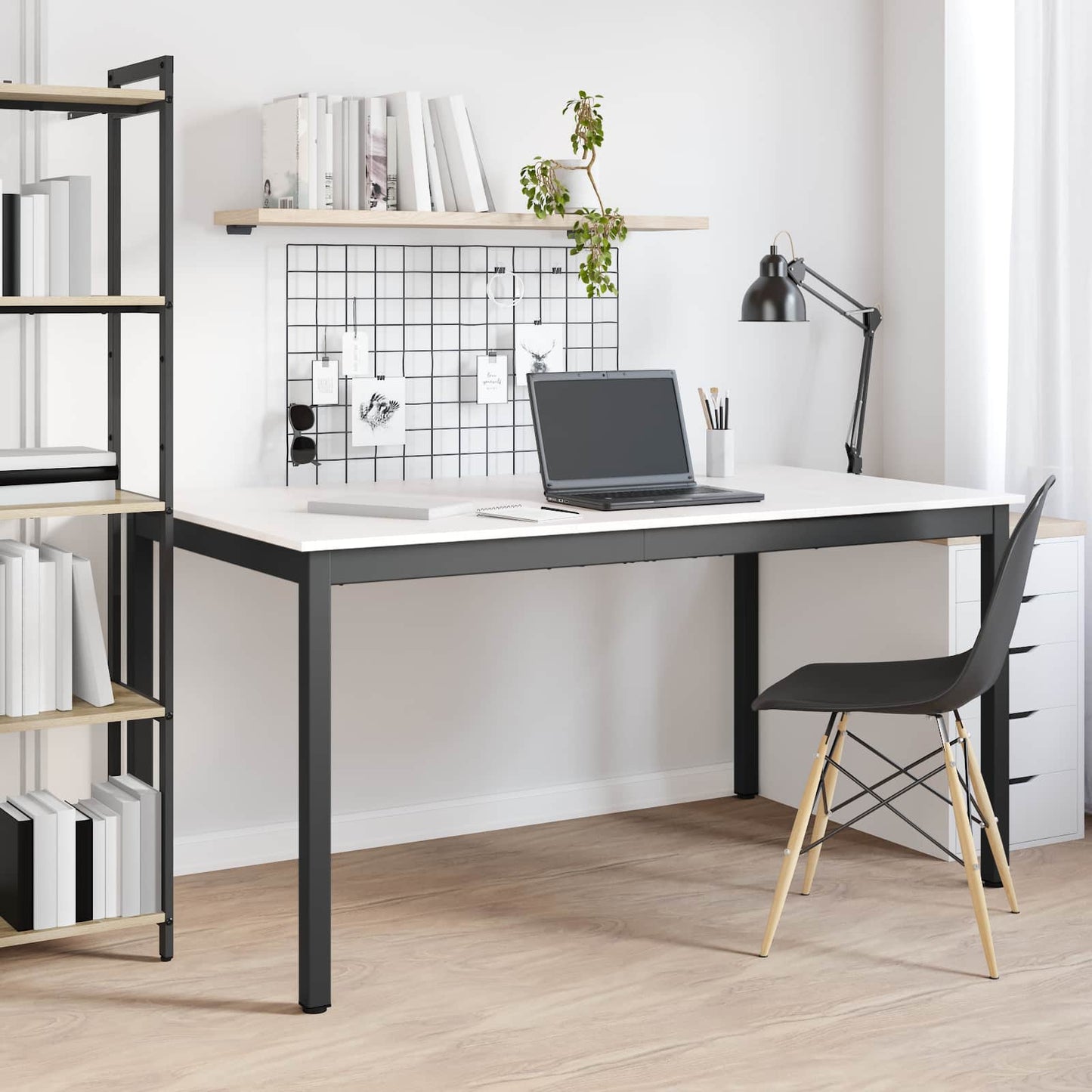 Spisebord Hvit 150 x 90 x 75 cm Massiv furu