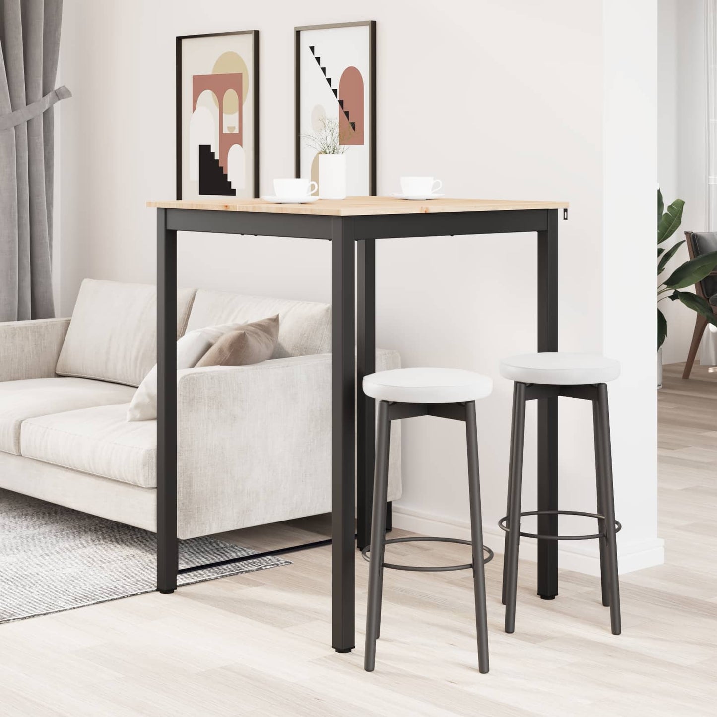Barbord Naturlig 80 x 80 x 105 cm Massiv furu
