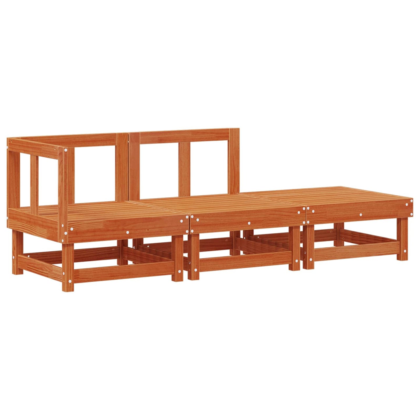 Sekjsonsofaenheter VoksBrun 183 x 61 x 62 cm Massiv furu