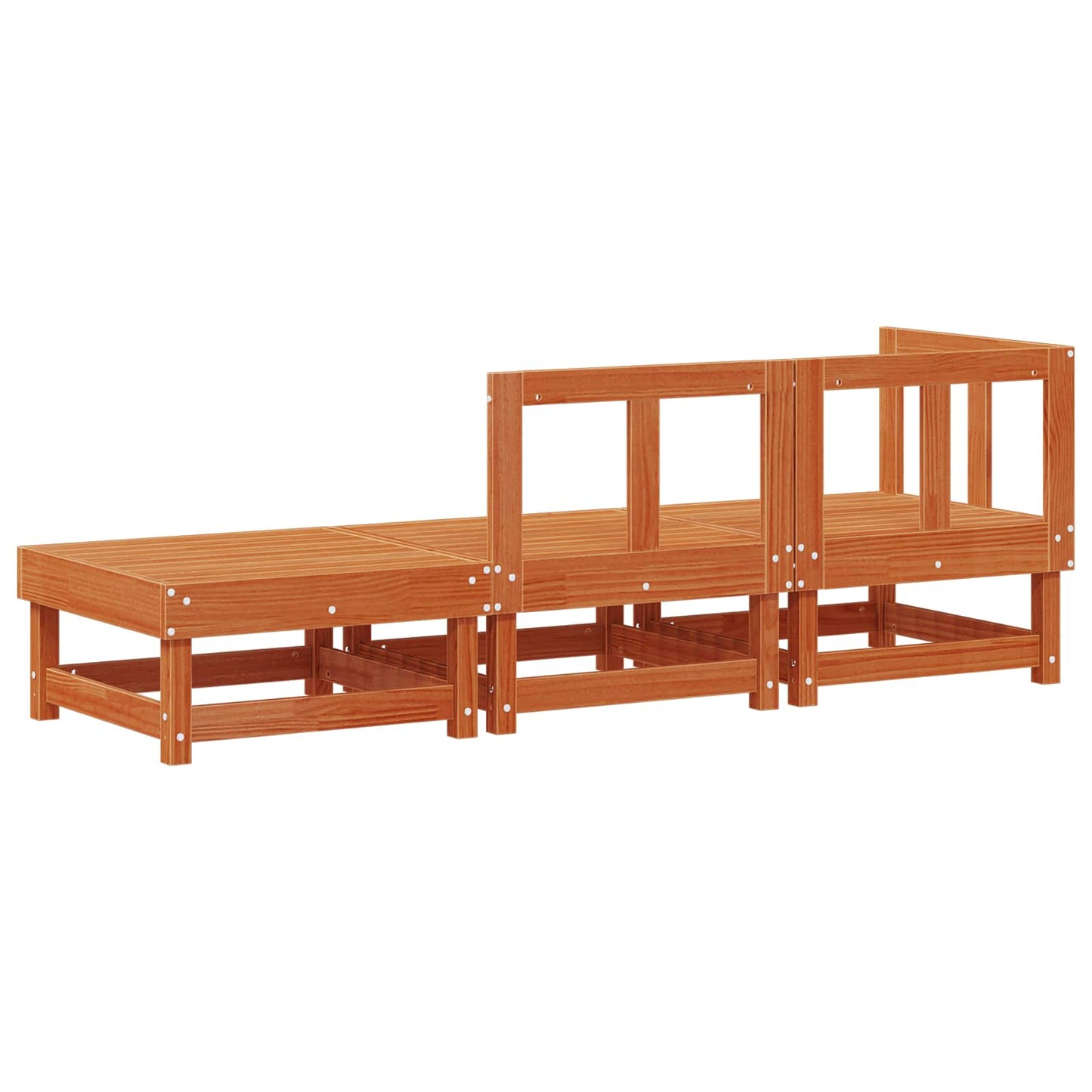 Sekjsonsofaenheter VoksBrun 183 x 61 x 62 cm Massiv furu