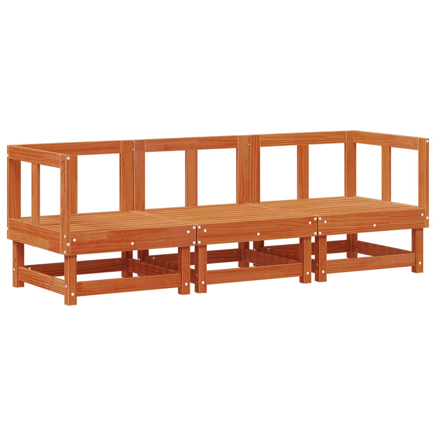 Sekjsonsofaenheter VoksBrun 183 x 61 x 62 cm Massiv furu