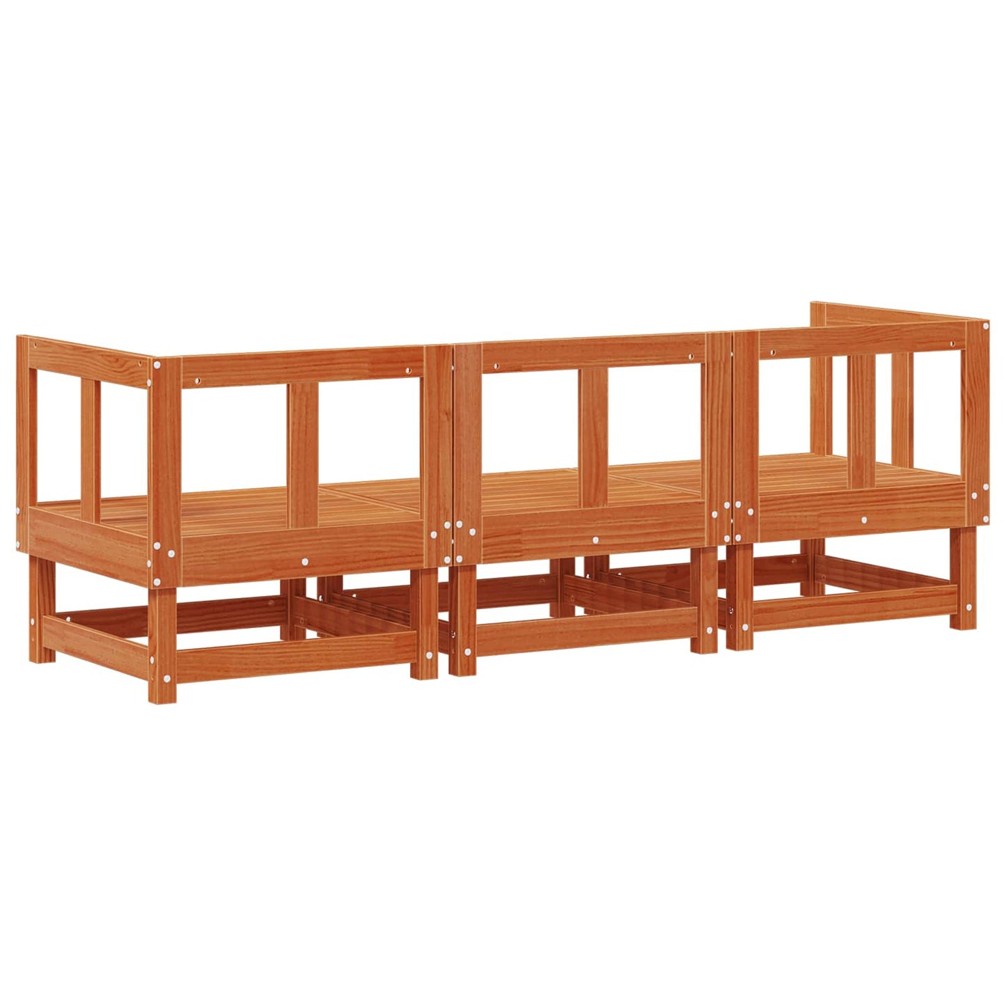 Sekjsonsofaenheter VoksBrun 183 x 61 x 62 cm Massiv furu