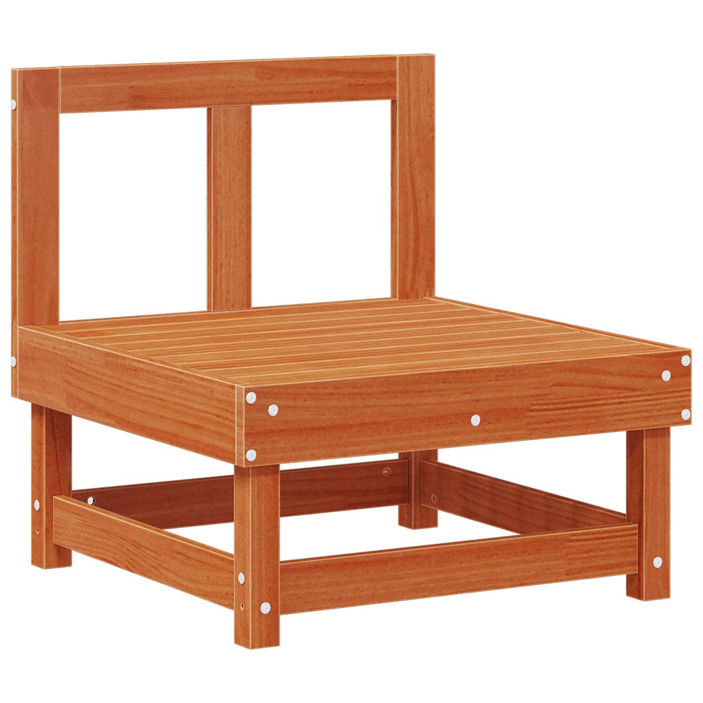 Hagemøbel Midtsofa Massiv furu VoksBrun 61 x 60,5 x 62 cm