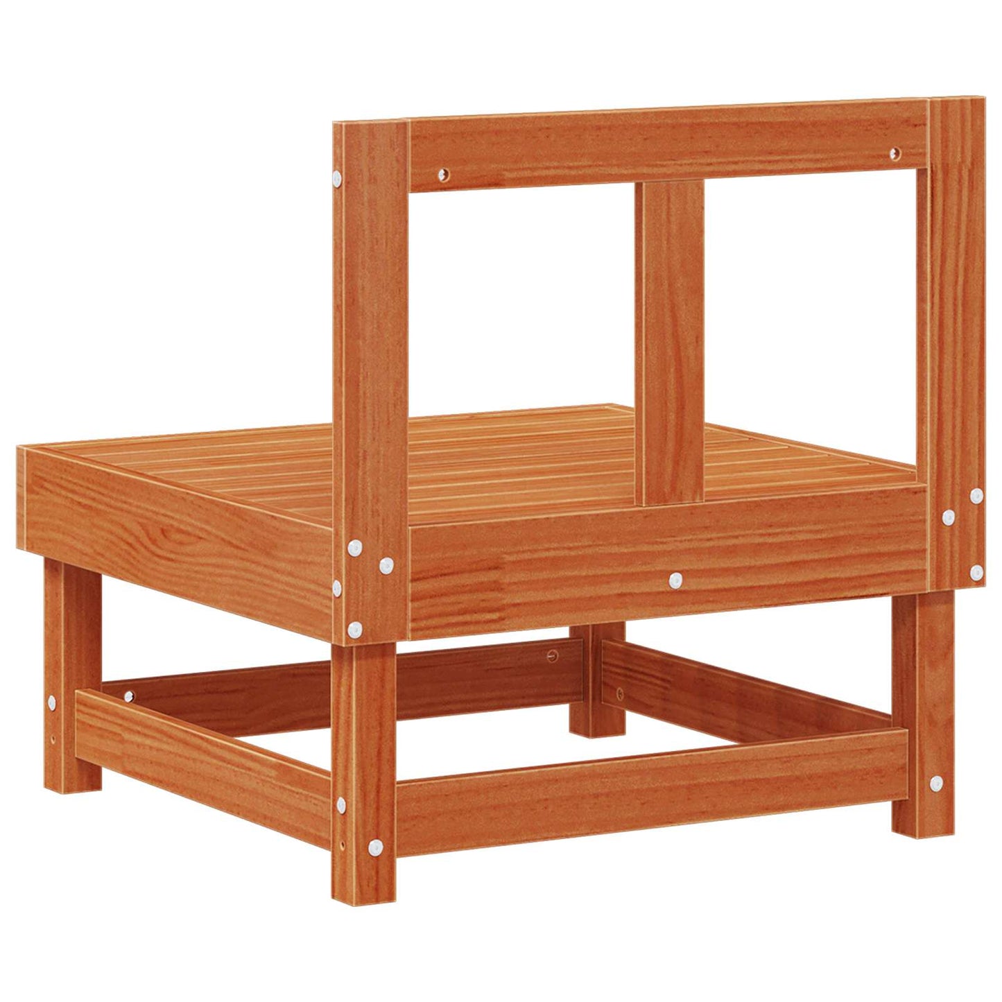 Hagemøbel Midtsofa Massiv furu VoksBrun 61 x 60,5 x 62 cm