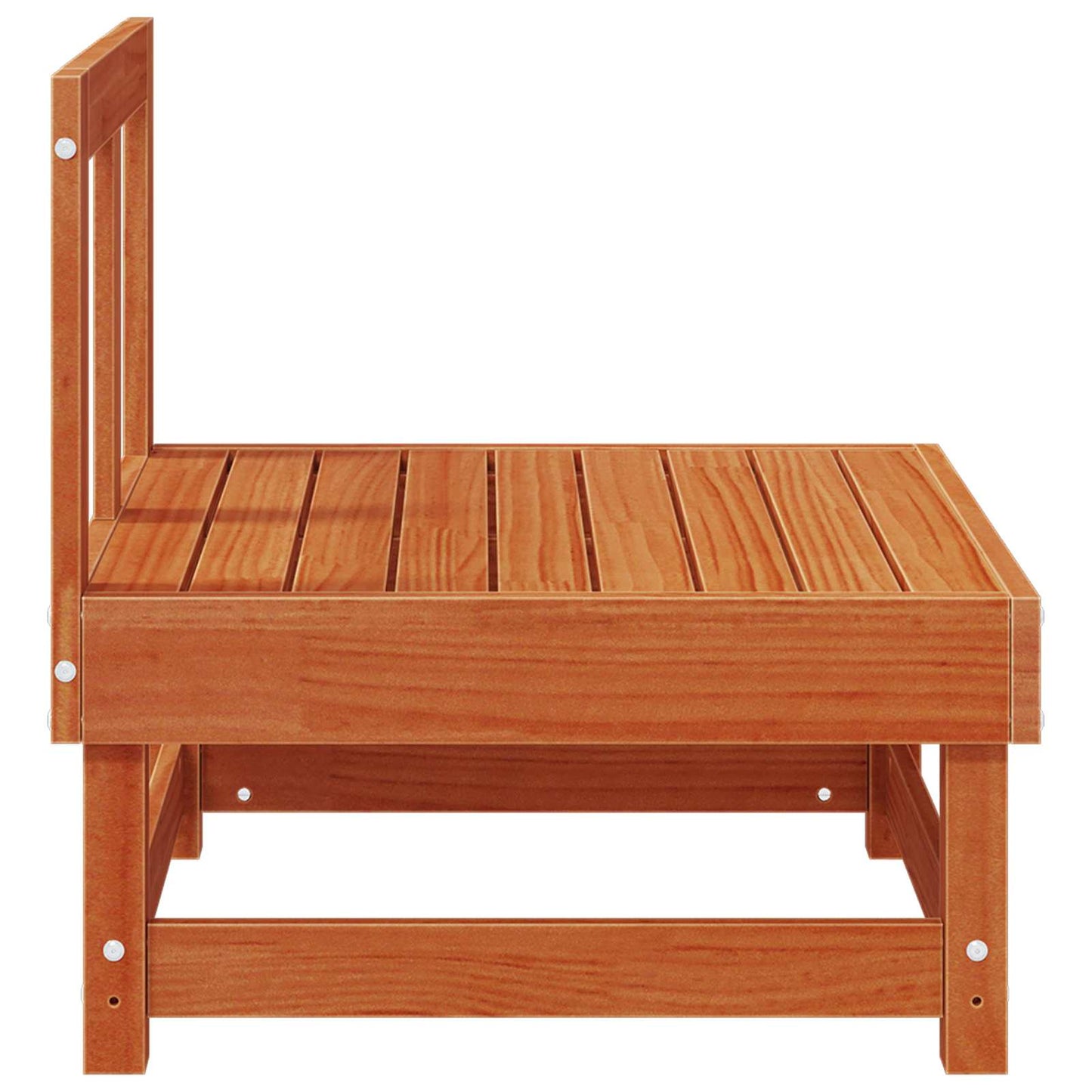 Hagemøbel Midtsofa Massiv furu VoksBrun 61 x 60,5 x 62 cm