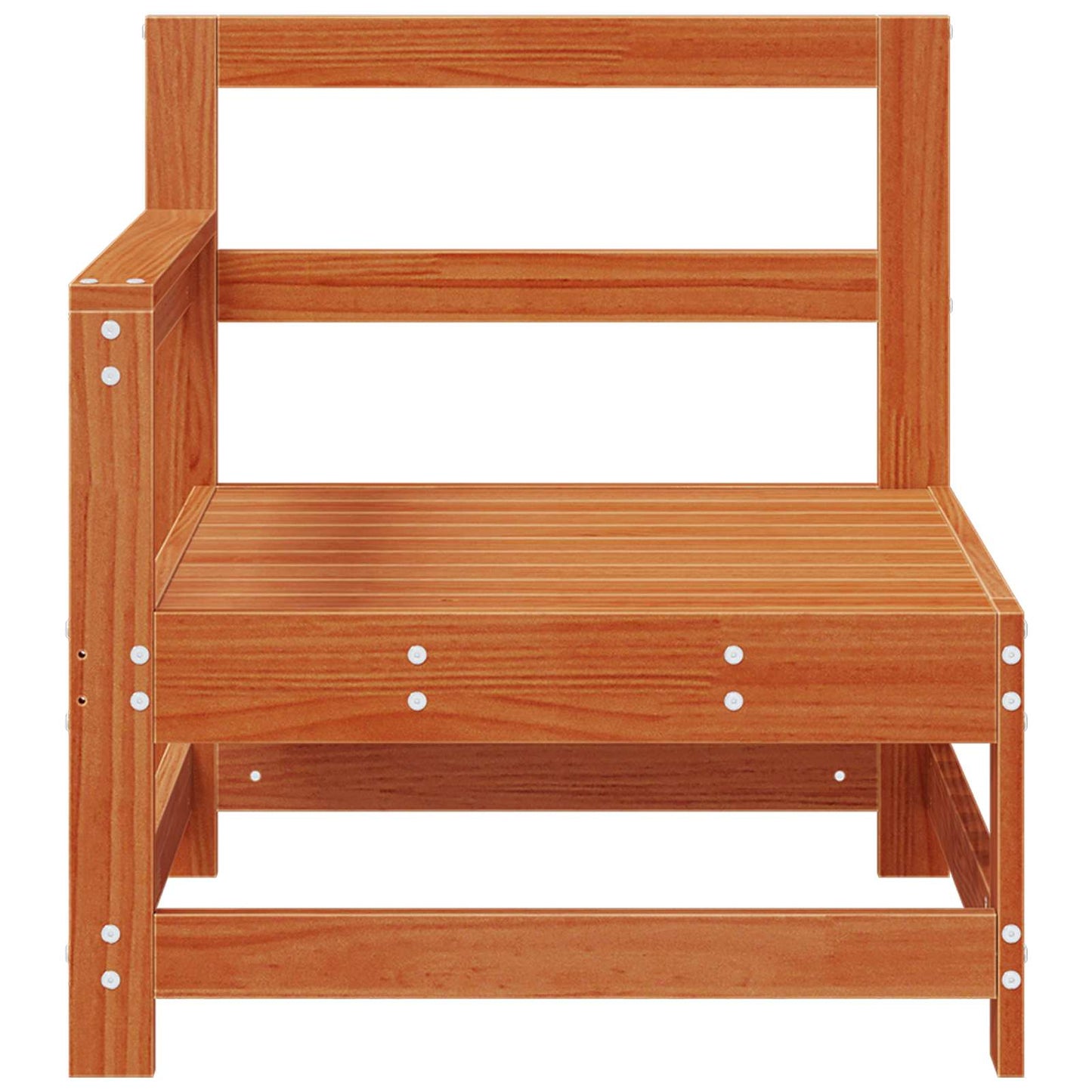 Hjørnesofa til hagen Massiv furu VoksBrun 132 x 62 x 70,5 cm