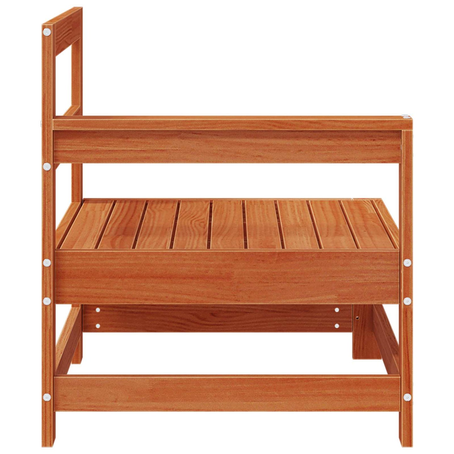 Hjørnesofa til hagen Massiv furu VoksBrun 132 x 62 x 70,5 cm