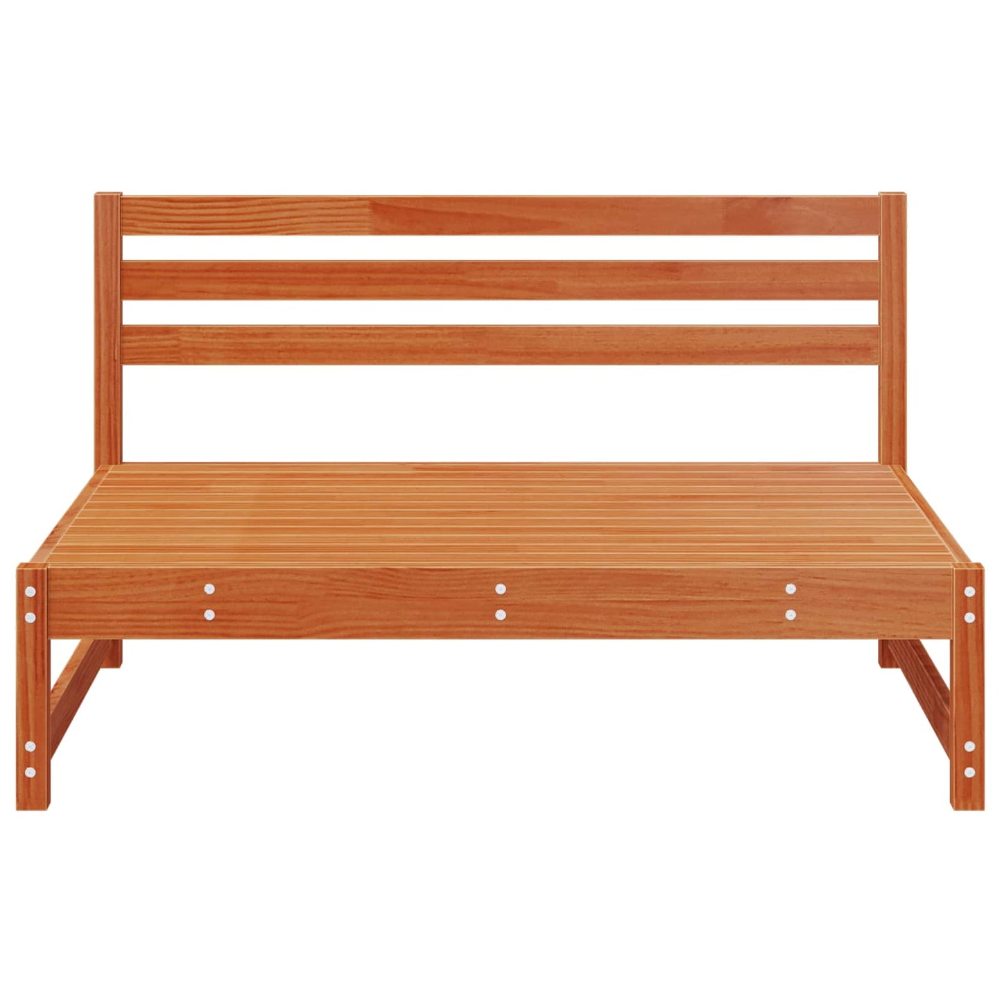 Hagemøbel Midtsofa Massiv furu VoksBrun 120 x 84 x 70 cm