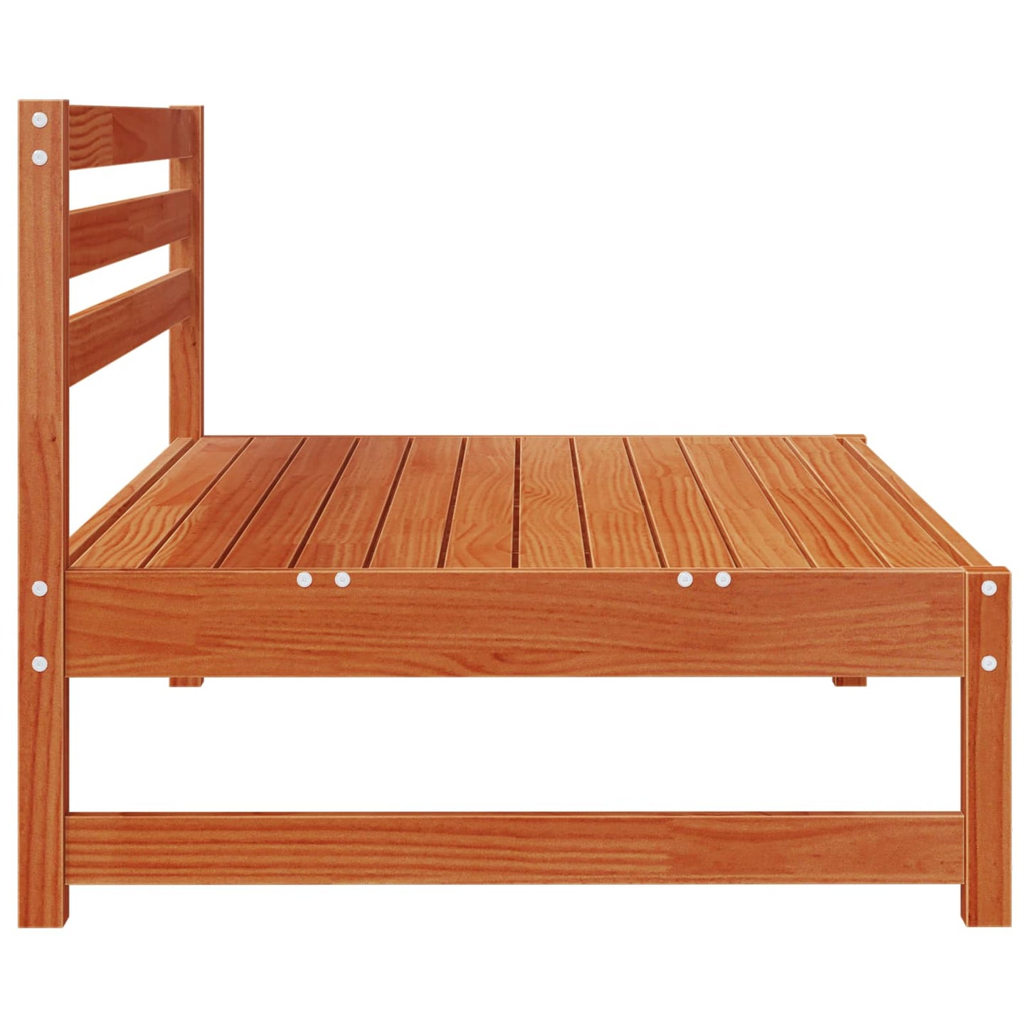 Hagemøbel Midtsofa Massiv furu VoksBrun 120 x 84 x 70 cm