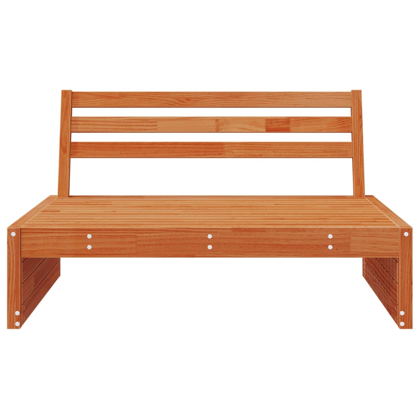 Hagemøbel Midtsofa Massiv furu VoksBrun 120 x 95 x 69 cm
